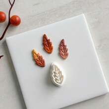 1pc/3pcs Set Autumn 3 Different Shaped Leaf Soft Clay Earring Molds, For DIY Jewelry Pendant, Soft Clay Jewelry Handmade Cutting Tools - White - View 10
