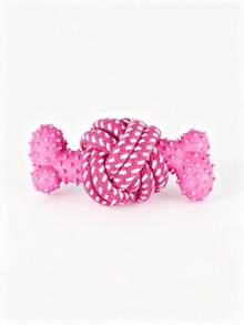 1pc Dog Toy, Textured Rubber Bone Toy, Braided Rope Knot Chewing Toy, Durable Dog Chew Toy, Pet Dental Rope Knot Toy, Suitable For Indoor Play, Outdoor Lawn Interaction, Dog Tug-Of-War, Dog Chewing, Small To Medium Dog Toy, Outdoor Dog Walking Play Toy, Durable And Tear-Resistant, Washable And Odor-Resistant, Dog Ball, Dog Toy - Multicolor - View 14