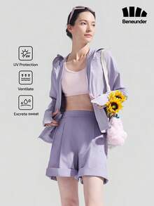 Beneunder Women's Full-Coverage Sun-Protective Jacket (Loose Fit) AL008 - Mauve Purple - View 1