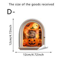 1/5pcs Halloween Cute Mouse Hole Wall Sticker, Cute Animal Pattern, Waterproof PVC Self-Adhesive, Suitable For Living Room - Bedroom - Kitchen - Entrance - Wall Corner Decoration, Halloween Decoration - Mouse Hole Sticker - View 11
