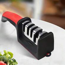4-Stage Professional Knife Sharpener - High Precision Sharpening Stones, Tungsten Steel, Diamond And Ceramic Sharpening Stones, With Non-Slip Handle - Easy To Use, Fast Sharpening, Durable, Suitable For Father's Day - A - View 2
