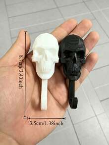 Skull Wall Hook, Creative Gothic Style Towel Hook, Vintage Skull Bone Coat Rack, Bathroom Towel Rack, Entryway Key Holder, Bedroom Door Storage Hook, Halloween Punk Style Wall Decor - Multicolor - View 5
