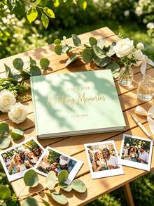 1pc White Wedding Guest Book, Wedding Party Decoration Notebook, Anniversary Scrapbook, Blank Pages, DIY Memory Photo Album, Suitable For Wedding Reception, Theme Party, Birthday, Bridal Shower And Special Events Guest Book - Multicolor - View 10