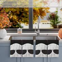2/4/48pcs Halloween Series Fashion Glasses Ghost Pattern Printed Kitchen Towels - Super Soft, Highly Absorbent Polyester Tablecloths And Hand Towels, Perfect For Holiday Decor, Kitchen Decor, Party Decor. - Multicolor - View 4