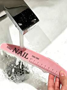 1/3/6/15/25/50/100pcs Washable Wear-Resistant Nail File With Scale, Non-Shedding Sponge Buffer, Durable Shaping And Polishing Double-Sided Nail File, Random Style And Color. Acrylic Nails For Hands, Nail Technician Supplies - Pink - View 5