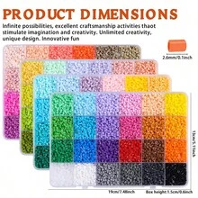 24/48/72/96/120 Colors Pearl Bead Set 2.6mm Mini Fuse Beads Making Tool Kit Multiple Tools Suitable For Beginners Adults Relaxation Art Projects Handicraft Decorations Indoor Decoration Fuse Bead Material - Perler Bead Set - View 2