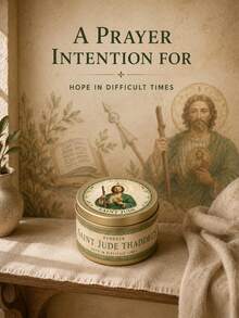 EVODUCK 1pc Saint Jude Thaddeus Religious Candle Gift Set, Devotional Tin Can Candle With 7-Day Prayer & Reflection Booklet, Hope Decor For Difficult Times, Suitable For Altar, Meditation Corner, Windowsill, New Job, Exam Season Student & Nurse Gift - Religious Candle - View 10