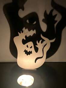 Tempat Lilin Proyeksi Dekoratif Halloween (Lilin Tidak Termasuk), Tempat Lilin Proyeksi Setan Gaya Gotik, Cocok Untuk Dekorasi Halloween, Pesta Tema, Penataan Acara, Dekorasi Rumah, Ornamen Meja, dan Dekorasi Rumah Hantu - Satu ukuran cocok untuk semua. - View 7