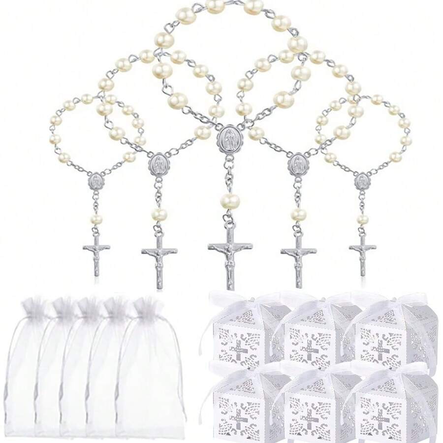 15/60/150pcs Mini Rosary Beads, 11.99cm Long, Suitable For First Communion, Baptism, Confirmation, Birthday And Other Occasions - Holiday Gift, Wedding Gift | Simple Rosary | Rosary Beads - A - View 1