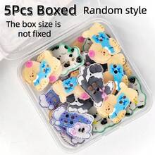 5/10/22/29/35/46/52Pcs Boxed Assorted Puppy Resin Buttons, Suitable For Phone Cases, Hair Clips, Keychains, Stationery Boxes DIY Handmade Decoration, Versatile Small Accessories For Handmade Enthusiasts To Create Jewelry And Creative Handmade Gifts, Random Styles - Multicolor - View 16