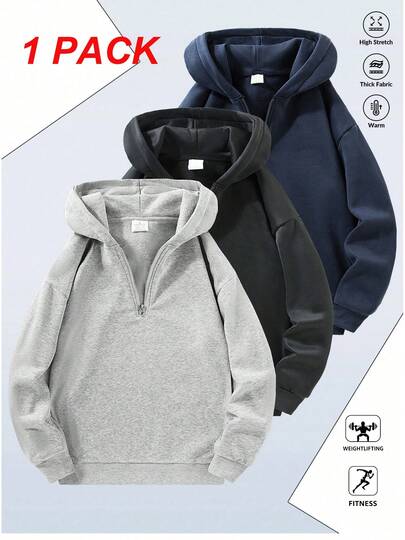 Men's Fashion Street Style Zip-Up Sweatshirt, European & American Outdoor Zip-Up Sweatshirt, Autumn/Winter Sports