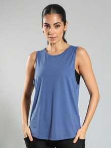 Women Sports Tees & Tanks - 靛藍 - 查看 3