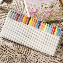 15 Colors Fluorescent Marker Set, Soft Water-Based Dual-Tip Markers, Highlighters, Pens, Drawing, Notebook, Diary, Student Statio, First Day Of School - Multicolor - View 22