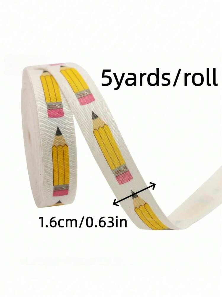 開學季校園字母尺緞帶 DIY 手作教學輔助工具，適合教室學生文具裝飾，開學季教師感謝週禮品包裝材料，青春活力禮品包裝緞帶 - A - 查看 13