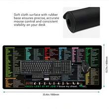 1pc Office Multi-Function Shortcut Mouse Pad, Excel Large Size Mouse Pad, Multiple Sizes Rubber Non-Slip Bottom Design, Decorative Desk Pad, Suitable For School, Home, Gaming, Editing, Data Formatting, Workbook And Other Basic Uses - View 8