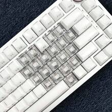 مجموعة أغطية مفاتيح PC شفافة فارغة بدون حروف أو أنماط، 21 مفتاح، ترتيب بتصميم على شكل قلب، أغطية مفاتيح مخصصة بإضاءة RGB خلفية بأسلوب Y2K Kawaii، متوافقة مع لوحات مفاتيح ميكانيكية للألعاب بساق MX عالمي 60% 65% 75%، ألوان شفافة متعددة اختيارية - مشاهدة 4