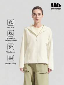 Beneunder Women's Windproof Quick-Dry Sun-Protective Jacket WS002 - White - View 1