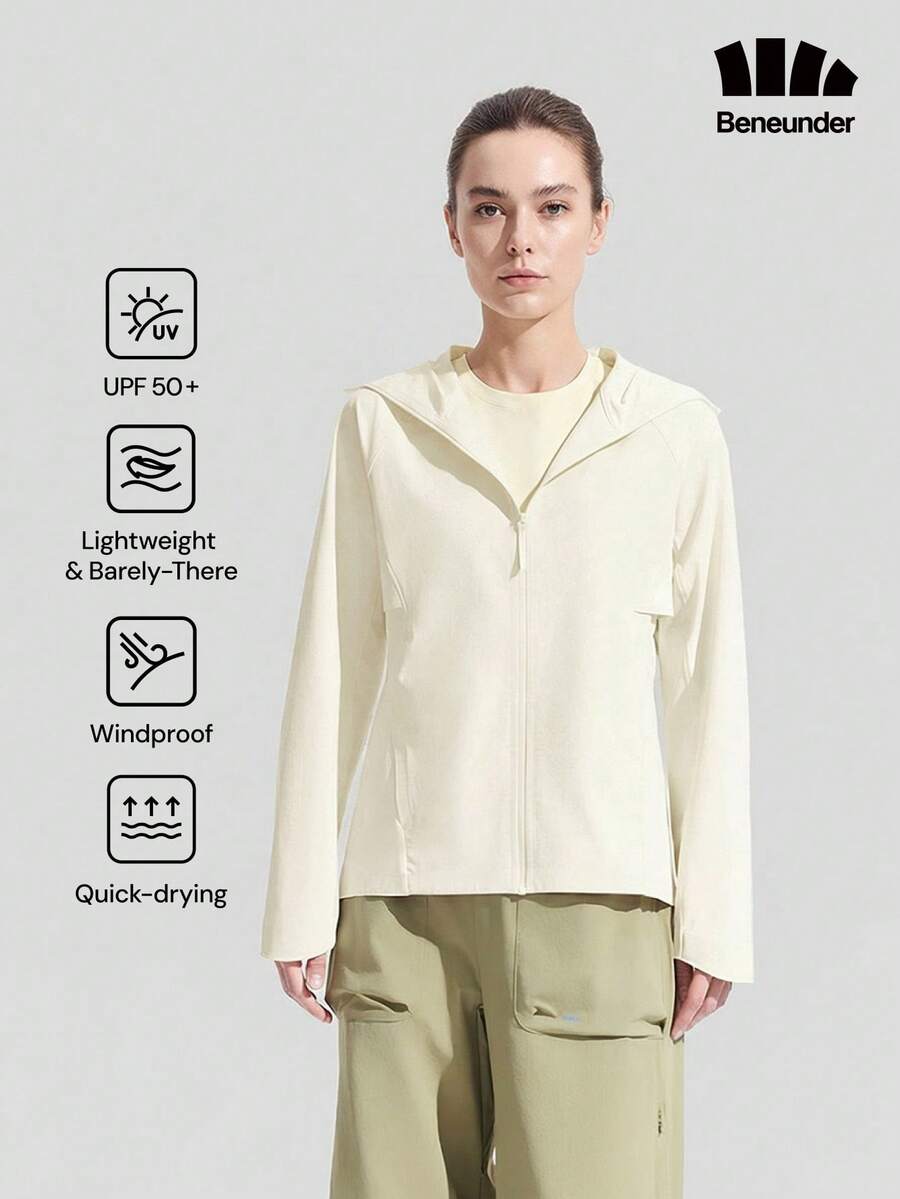 Beneunder Women's Windproof Quick-Dry Sun-Protective Jacket WS002 - White - View 1