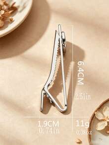 1pc Men's Silver Treble Clef Tie Clip, Exquisite Metal Tie Clip, Business Formal Suit Accessory Gift - Multicolor - View 5