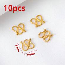 10pcs Stainless Steel M-Clasp S-Clasp Necklace Bracelet Connector Clasp End Connector Suitable For Handmade DIY Jewelry Accessories - Stainless Steel Buckles - View 12