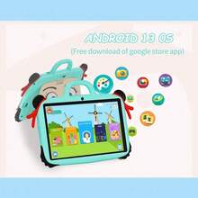 4GBRAM+64GBROM، جهاز لوحي محمول للأطفال بنظام أندرويد 13، يدعم توسيع حتى 128GB، شاشة عالية الدقة، كاميرات مزدوجة، واي فاي، بلوتوث، جهاز لوحي تعليمي، تطبيقات تعليمية مثبتة مسبقًا - متعدد الألوان - مشاهدة 4