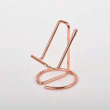 1pc Minimalist Iron Wire Metal Desktop Phone Tablet Holder, Universal Cell Phone Stand For Desk, Creative Tabletop Decor Ornament, Practical Home Office Desk Accessory, Compatible With Smartphones & Tablets - Wrought Iron - View 8