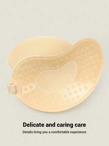 1 Pair Invisible Push-Up Bra, Strapless Backless Seamless Self-Adhesive Bra Pads, Summer Breathable Perforated Mango Cup Bra - Multicolor - View 4