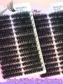 14 Rows 80D False Eyelashes, 252 Clusters Ultra-Dense Large Capacity, European And American Style Cat Eye Lashes, Natural Fluffy Big Eye Makeup Essential, DD Curl, 8-16mm Mixed Length, 3D Stereoscopic Eye Makeup, Beginner-Friendly DIY Quick Wear, Saves Makeup Time, Soft And Lightweight Material, Comfortable Wear Without Eye Pressure, Suitable For Daily, Party, Photography, High Cost-Performance Practical Choice, Suitable For Personal Use And Thoughtful Holiday Gift, Cat Eye Lashes, Halloween - DD - View 8