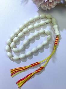 1pc Oval 33-Bead Muslim Men's Prayer Beads, Colorful Resin Material High-Quality Prayer Beads, Daily Wear, Festival Wear, Couple Prayer Beads - Multicolor - View 8