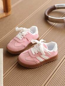 1 Pair Children's Skate Shoes Baby Walking Shoes Girls' Training Shoes Sports - Pink - View 2