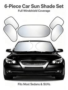 1pc Universal Car Sunshade, Upgraded Car Sun Umbrella, Easy To Install And Foldable Storage, Suitable For Sedan, SUV And Truck, Heat-Proof Sunshade Protection Device, Essential Car Sunshade For Summer - A - View 3