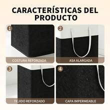 2 Piezas Cesta de Lavandería Plegable de Gran Capacidad, Cesto Organizador de Tela PEVA Impermeable, para Ropa, Juguetes y Artículos del Hogar - Ver 3