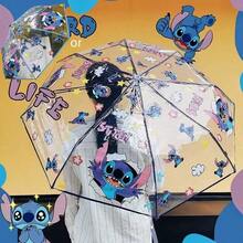 Disney Stitch Cartoon Cute Pattern Umbrella, Suitable For Daily Portable Use, Birthday Gift - A - View 8