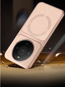 Magnetic Leather Phone Case, Compatible With Mate 60 60 Pro 70 70 Pro Mate 80 80 Pro 80 Pro Max Pura 70 80 90 Pro Max Honor 500 500 Pro 600 600 Pro Find X8 X8 Pro X8s X9 X9 Pro X200 X200 Pro X200s X200 Ultra X300 X300s X300 Pro X300 Ultra - Gold - View 7