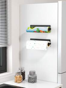 1/2pcs Magnetic Paper Towel Holder, Suitable For Refrigerator, Washing Machine And Microwave - Space-Saving Design, Easy To Remove And Install, Kitchen & Bathroom Accessories - Multicolor - View 2
