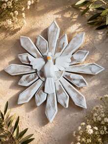 Divino Espirito Santo Pintado A Mão 29 Cm Em Madeira - 1PC - Visão 4