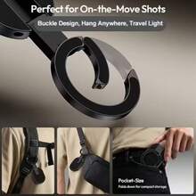 Suction Cup Magnetic Mount Phone Holder, Foldable Rotating 3-In-1 Multi-Function Phone Stand - Black - View 8