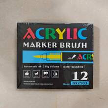 12/24/36/48/60/72/80/120pcs/Set Straight Barrel Liquid Large Capacity Quick Dry Colored Pens, Suitable For Ceramic And Stone Materials - Multicolor - View 15