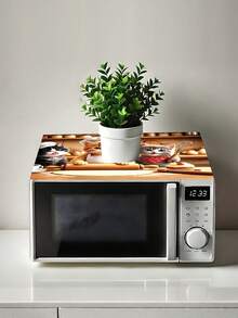 1 buah Penutup Debu Oven Motif Anak Kucing, 85x35cm Desain Anak Kucing Koki Lucu Penutup Debu Microwave, Penutup Anti Debu Peralatan Rumah Tangga dari Poliester yang Dapat Dicuci, Pelindung Mesin Dekoratif untuk Dapur dan Ruang Makan Rumah Tangga, 2D Datar - anak kucing - View 8