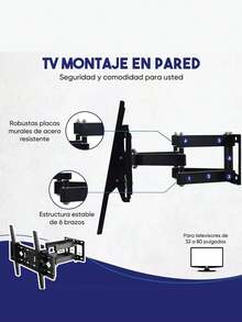 Tielopa Articulating Wall Mount - Black - View 3