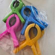 1-8 Colorful Beach Towel Clips, Plastic Clothes Clips, Windproof Beach Towel Clips, Strong Spring Clips, Towel And Sock Clips, Suitable For Home And Travel Use, Essential For Cruise Ships, Pool Accessories, Camping Car, Essential Beach Items - Multicolor - View 8