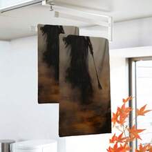 2/4/48pcs Halloween Series Mist Witch Pattern Printed Kitchen Towels - Super Soft, Highly Absorbent Polyester Dish Cloths And Hand Towels, Perfect For Holiday Decor, Kitchen Decor, Party Decor - Multicolor - View 5