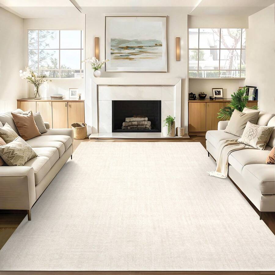 Modern Washable Solid Kitchen Printed Area Rug Easy To Clean Home Aesthetic Decor Carpet Stain Resistant Non Shedding Floorcover Low Pile Soft Entrance Runner Rug Non Slip Bordered Mat Throw Rug For Living Room Dinning Room Bathroom Bedroom Laundry - 米灰色 - 查看 1