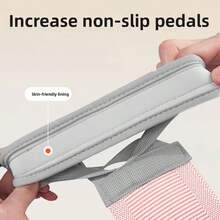1pc New Multifunctional Fabric Foot Pedal Resistance Band, Yoga Assist Pull Rope, Sit-Up Training Leg Extension Strap, Elastic Rope Abdominal And Arm Fitness Equipment, Core, Full Body, Leg Strength Workout - Multicolor - View 7
