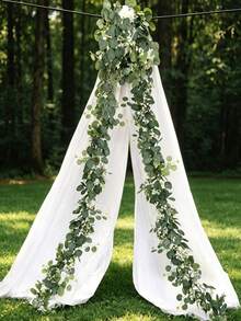 1pc Artificial Ivy Vine Plant, Gypsophila Flower Vine, Table Flower, Artificial Hanging Greenery, Suitable For Blackout Curtains, Window Decoration, Air Conditioning Pipe And Ceiling Decoration, Store Window Display - Green - View 4