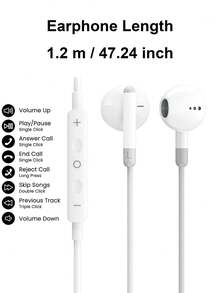 Wired In-Ear Earphones, Compatible With Lightning, Type-C USB-C And 3.5mm Jacks, Comfortable Fit, With Microphone, Suitable For Laptops And IOS/Android Devices - View 6