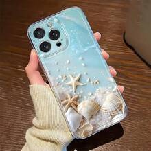 1件創意白色海龜鯨魚水母星空圖案高透明手機殼，防摔防刮防指紋透明TPU材質軟殼，相機鏡頭保護，相容於Apple、Nothing、Pixel，保護殼，拍攝時因光線可能產生輕微色差 - 彩色 - 查看 4