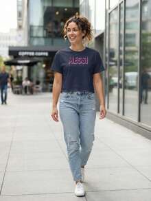 OUTLINE Miami Futbol Cropped T-Shirt - Eternity - View 2