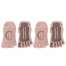 2 Pairs Of Five-Finger Pilates Yoga Socks For Women, Professional Anti-Slip, Indoor Use Only, Suitable For Sports, Dance - Multicolor - View 10