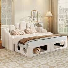 Sofa Bed Set - Beige + Velvet + 180cm*200cm - View 12